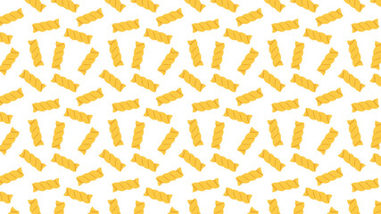 Pasta noodles pattern wallpaper on a white background.  