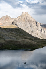 Backpacking and pack rafting in the San Juan Mountains of the Colorado Rockies in the Mount Sneffels Wilderness around Blue Lakes near Ouray