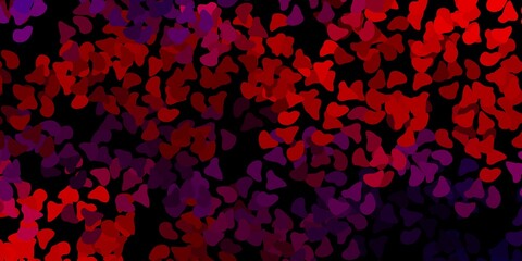 Dark blue, red vector pattern with abstract shapes.