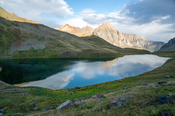 Backpacking and pack rafting in the San Juan Mountains of the Colorado Rockies in the Mount...