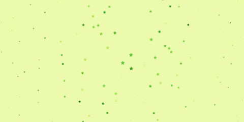 Dark Green, Yellow vector background with small and big stars. Modern geometric abstract illustration with stars. Best design for your ad, poster, banner.