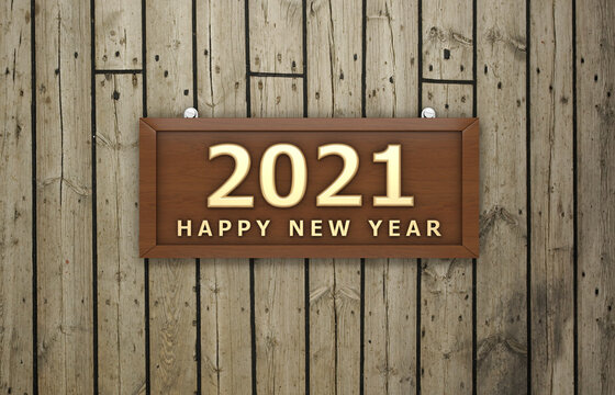 New Year 2021 Creative Design Concept - 3D Rendered Image	