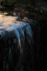 water flowing over rocks