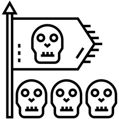 Fototapeta premium Spooky Flag