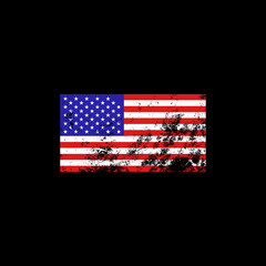 Grunge USA Flag. Vector