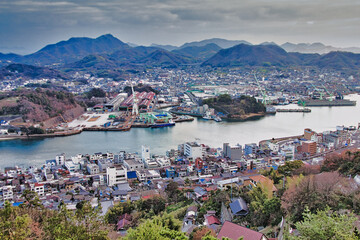 Fototapeta premium 広島県尾道市尾道水道風景