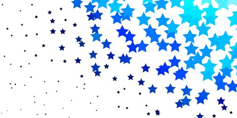 Dark BLUE vector pattern with abstract stars. Decorative illustration with stars on abstract template. Pattern for websites, landing pages.