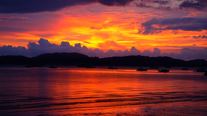 Beautiful twilight sky in Langkawi, Malaysia