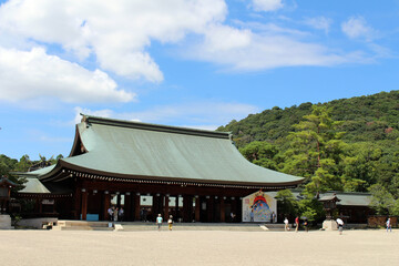 Kashihara Jingu Temple from outside in Nara