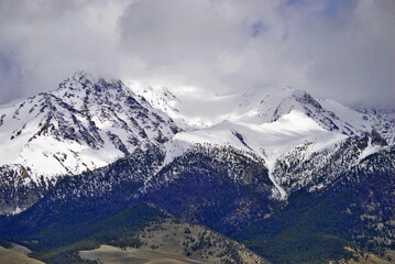 Idaho mountains snow top