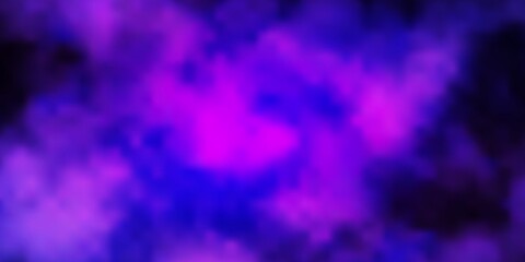 Obraz premium Light Purple vector texture with cloudy sky. Colorful illustration with abstract gradient clouds. Colorful pattern for appdesign.