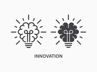 Innovation icon on white background.
