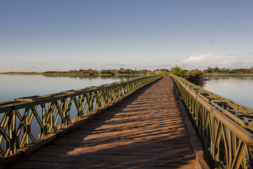 Bridge to Colonia Carlos Pellegrini in Park Ibera, Corrientes