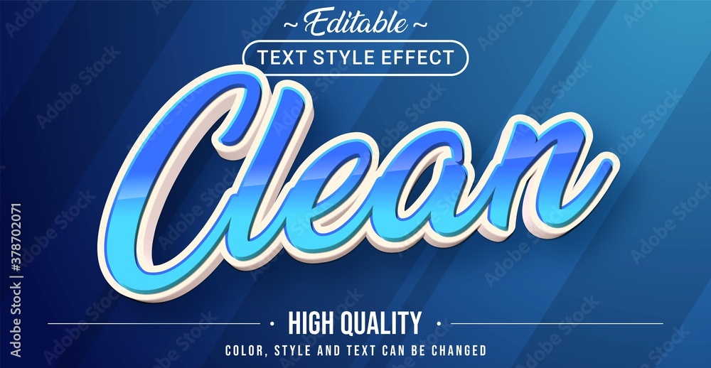Poster Editable text style effect - Clean theme style.