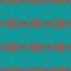 Abstract plastic texture for azure background with red geometric checkered pattern and plastic texture.