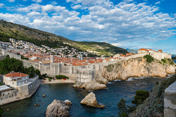 The fortress Bokar and the South-western part of Dubrovnik City walls. Croatia.