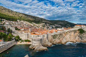 The fortress Bokar and the South-western part of Dubrovnik City walls. Croatia.