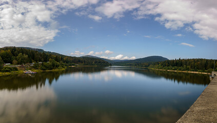 Fototapeta na wymiar Schwarzenbach reservoir, Schwarzenbachtalsperre, Black Forest, Germany