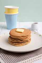 pancake with butter on top