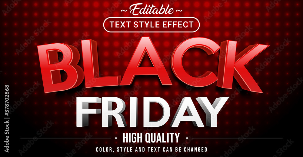 Poster Editable text style effect - Black Friday theme style.