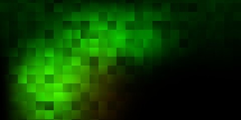 Dark green, yellow vector pattern with abstract shapes.