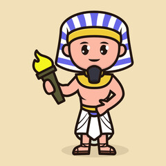 Ancient Egyptian man with Pharaoh priest costume design