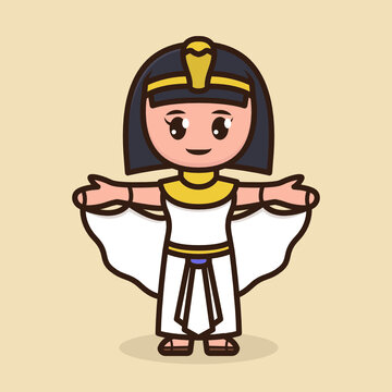 Ancient Egyptian Woman With Priest Cleopatra Costume Design