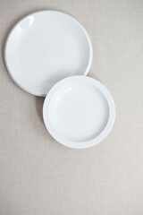 Obraz na płótnie Canvas two empty plates