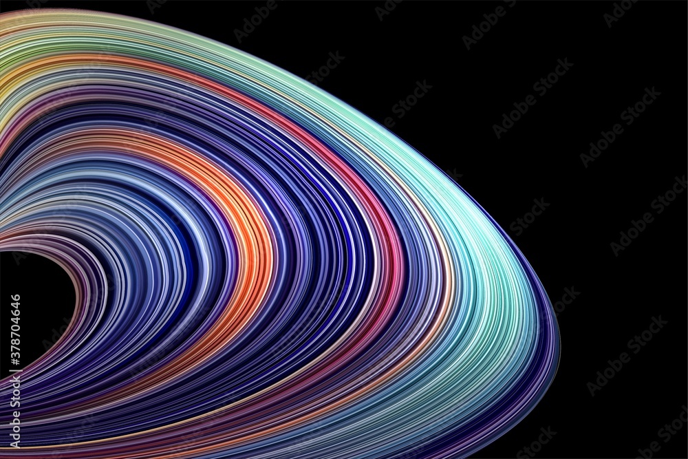 Poster abstract gradient background with geometric shapes and curved lines