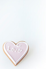 heart shaped icing cookie