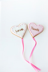 heart shaped icing cookies