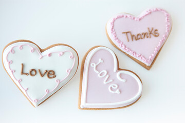 heart shaped icing cookies