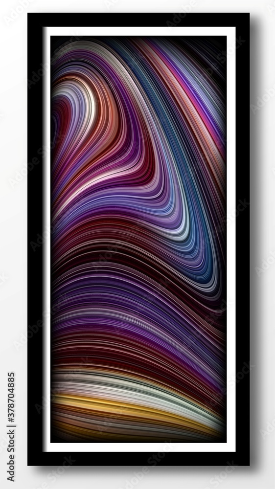 Poster creative design 3d flow shape with colorful modern background