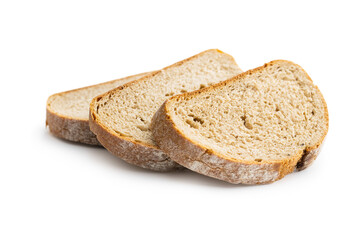 Sliced homemade bread.