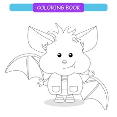 Coloring book for kids - rat smiling. Black and white cute cartoon unicorns. Vector illustration.	
