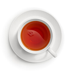 Tea cup on plate