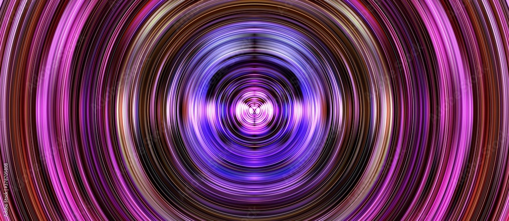 Poster abstract 3d circle illustration background with curvy colorful and glowing lines design vector