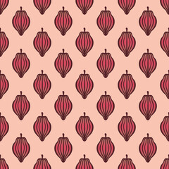 ルビーカカオのパターンイラスト