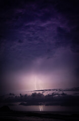 Thunderstorm near Zipolite, in Oaxaca Mexico.