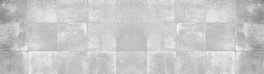 Seamless grunge grey gray white square mosaic concrete cement stone wall tiles pattern texture wide...
