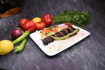 Patlican kebabi, patlican kebap, Auberginen kebap
