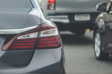 traffic jam on the road 