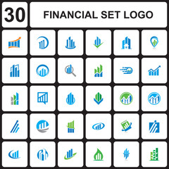 A Set Of Growth Vector , A Set Of Finance Logo
