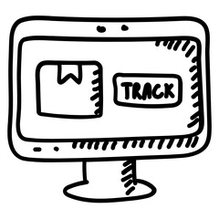 
Doodle design of track order icon
