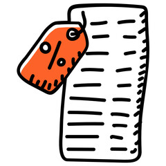 
Discount tag on paper, trendy vector of bill discounting in editable style 
