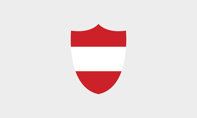 Austria flag shield vector illustration