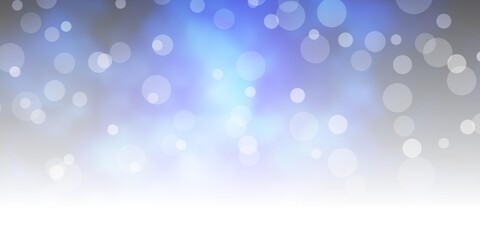 Dark BLUE vector pattern with circles. Modern abstract illustration with colorful circle shapes. Pattern for websites, landing pages.