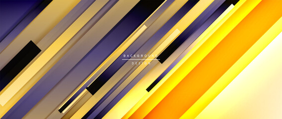 Dynamic lines on fluid color gradient. Trendy geometric abstract background for your text, logo or graphics