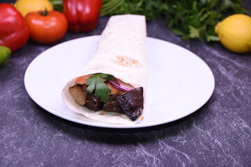 Ciger dürüm, Ciğer dürüm, Gegrillte Leberstücke