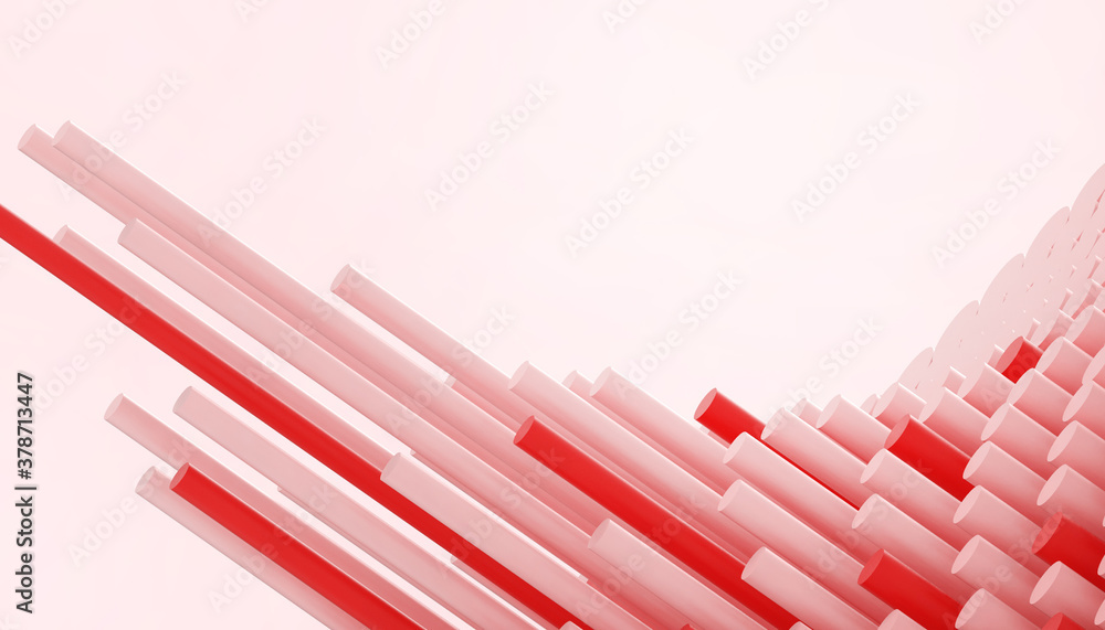 Poster idea success geometric shape and inspiration paper art style with minimal modern style on red backgr